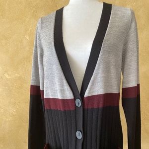 Carole Little 100% Merino Wool Cardigan